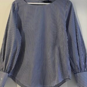 Polo by Ralph Lauren Blue and White Striped Blouse